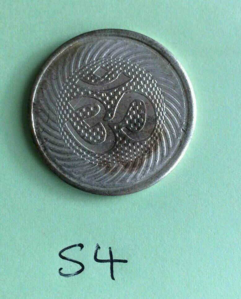 Silver plated Lakshmi Ganesh Ji Hindu OM Legend Shubh Labh Good Luck Coin Gift