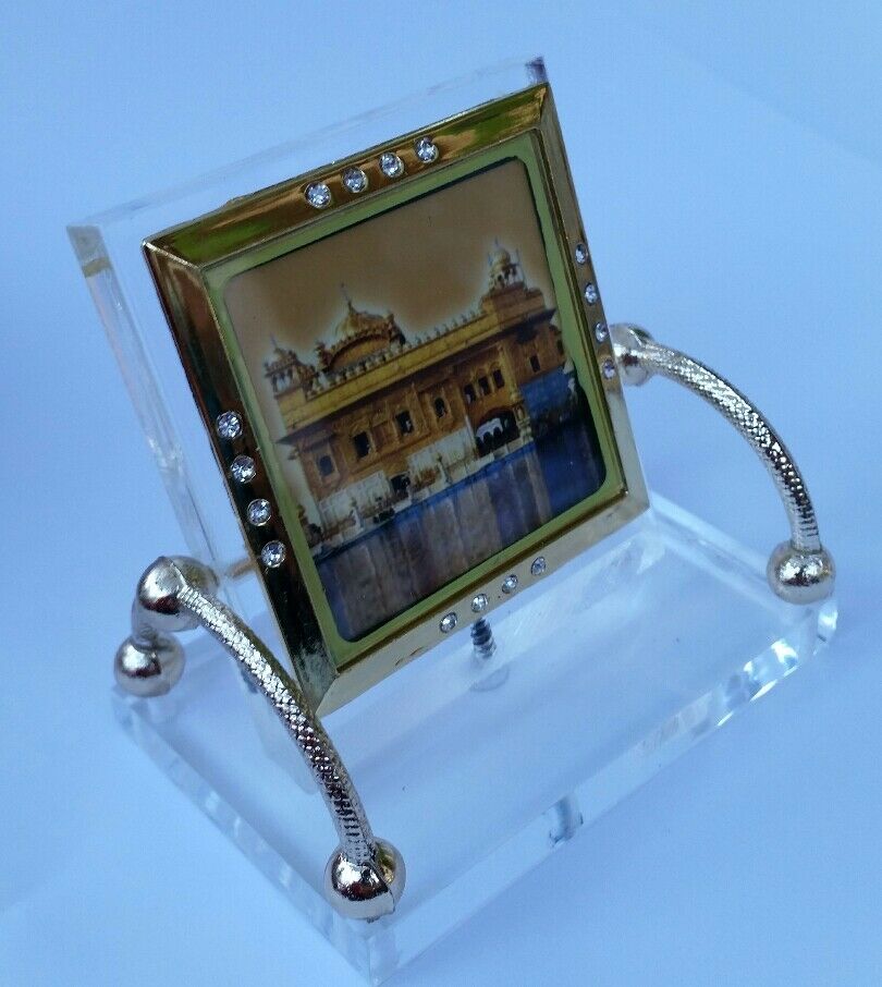 Golden Temple Darbar Sahib Ji Photo Portrait Sikh Desktop Chair Stand A5 Singh