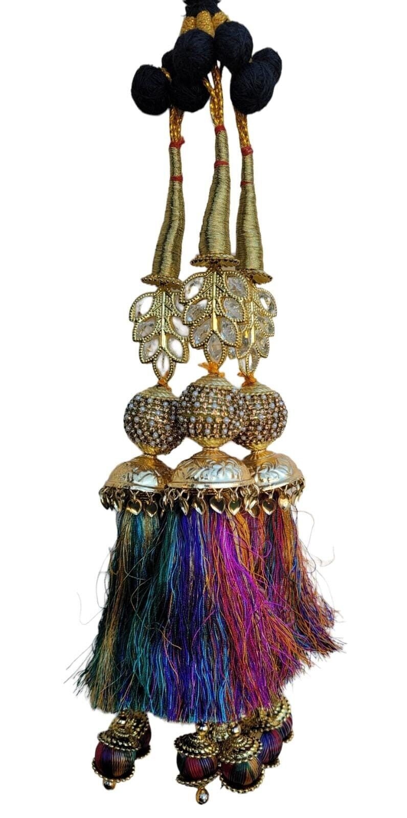 Panjabi Paranda mehndi Jaago bridal DJ Patiala parandi Indian hair braid dori TT7R handmade bollywood design latkans