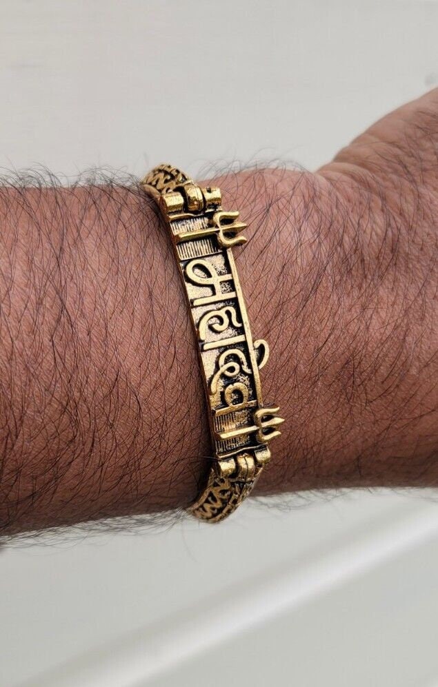 Mahadev bracelet kara hindu good luck kada evil eye protection bangle cc20 new