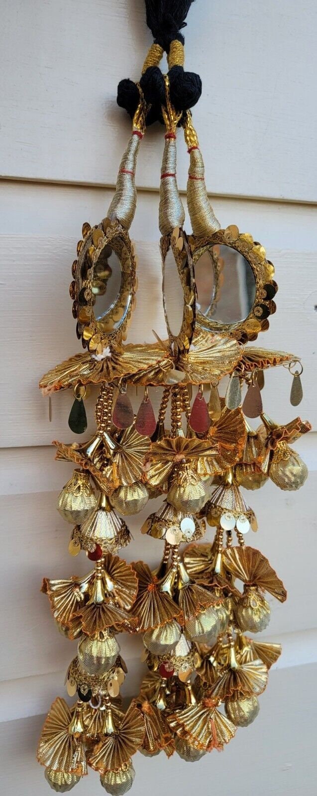 Indian punjabi parandi mehndi jaago mirror bridal patiala paranda hair braid ii5R