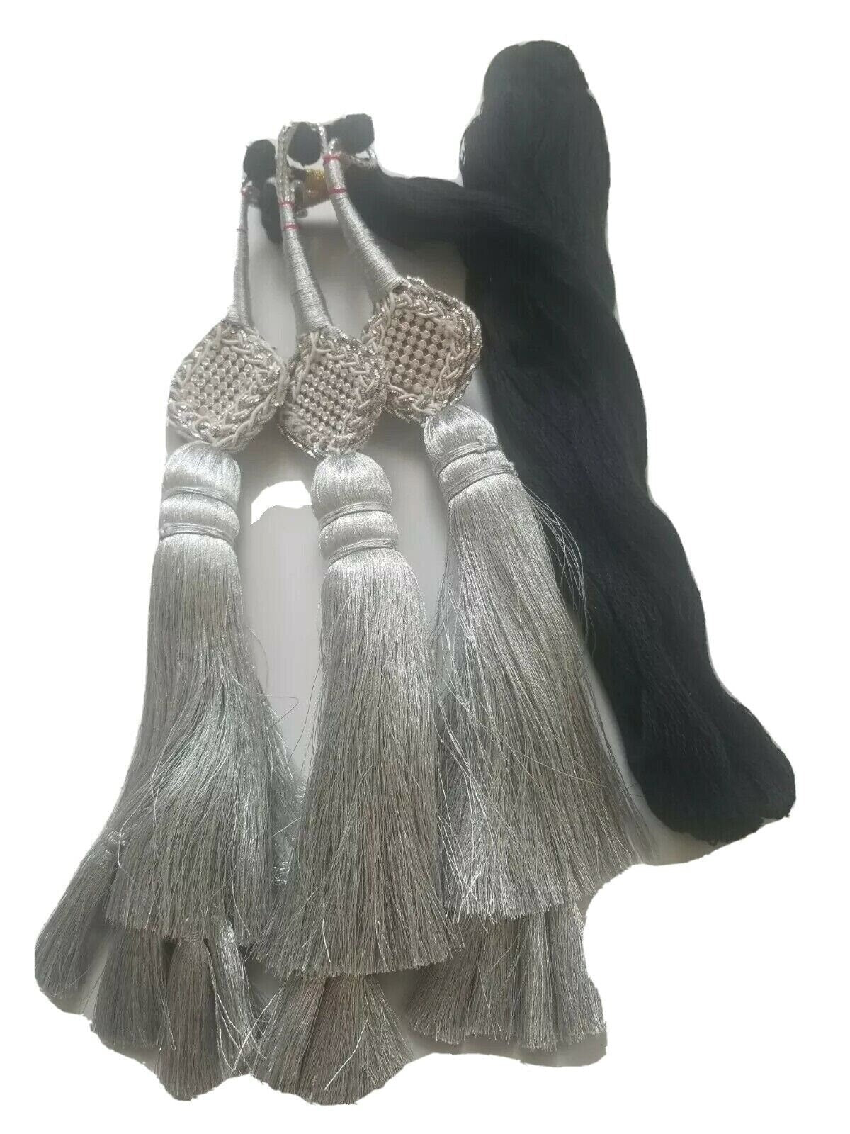 Indian punjabi pranda mehndi jagoo charms bridal patiala paranda hair braid a15s