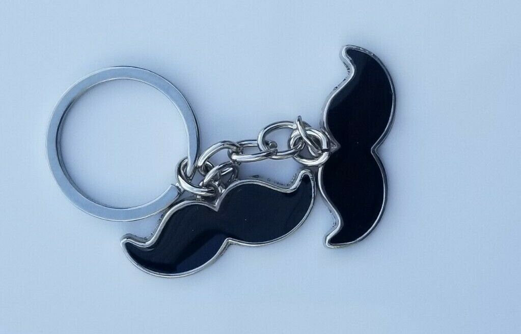 Sikh punjabi moustache key chain singh kaur khalsa stainless steel keyring pp2