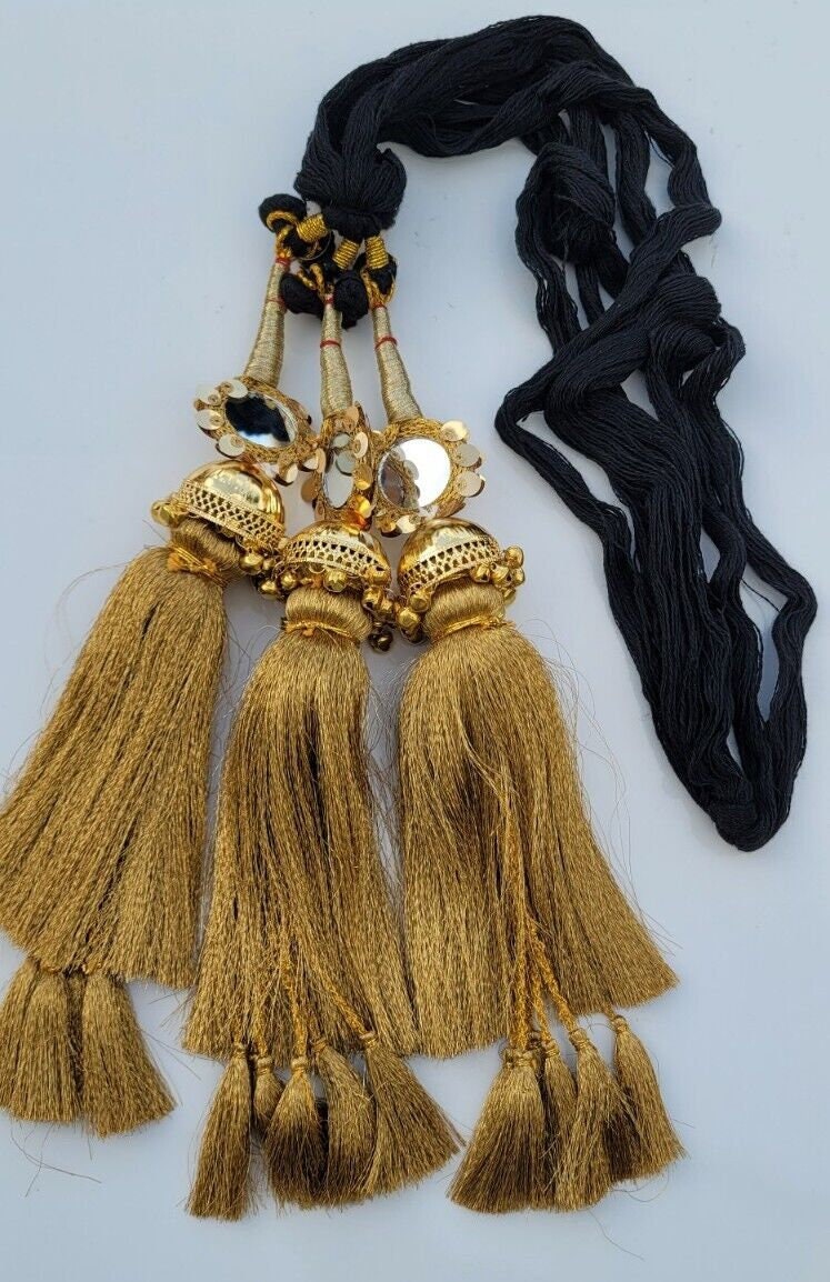 Indian Punjabi parandi Bridal Mirror Jaago Mehndi Patiala Paranda hair braid MGa Panjabi Wedding Season