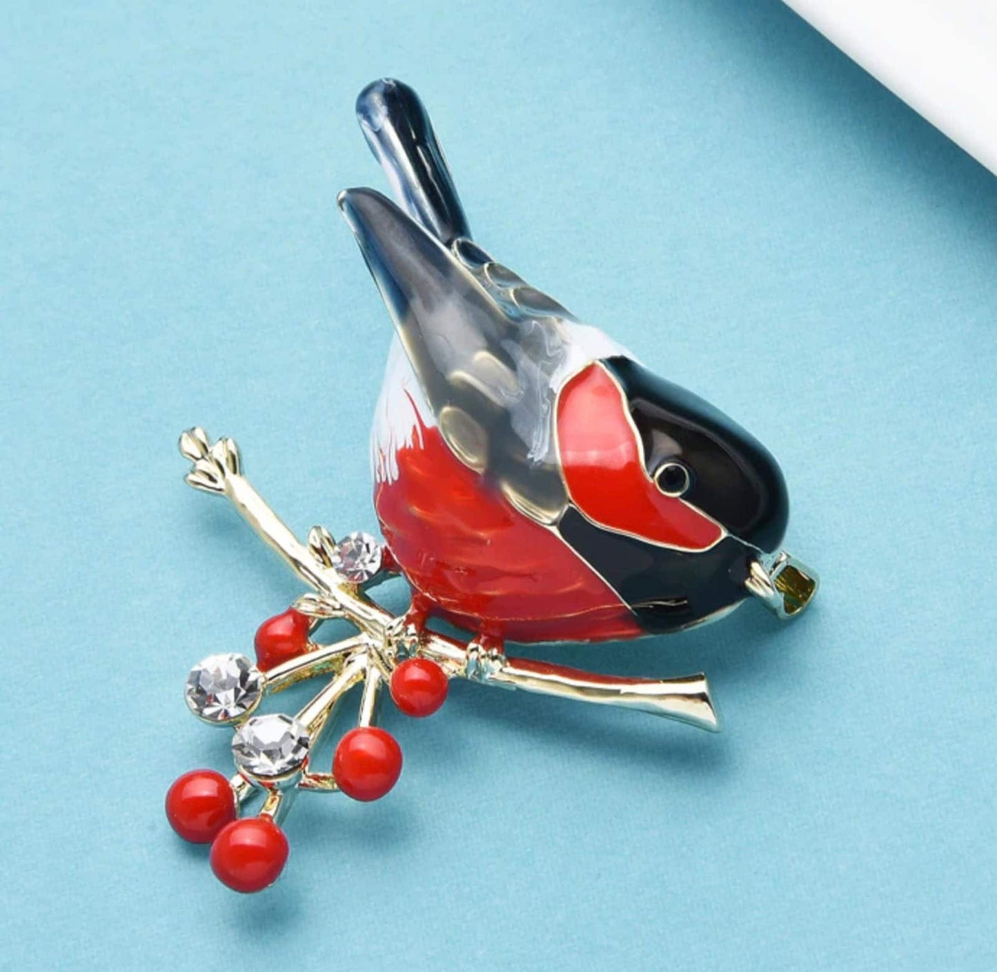 Lovely bird brooch vintage look gold plated suit coat broach collar new pin ggg