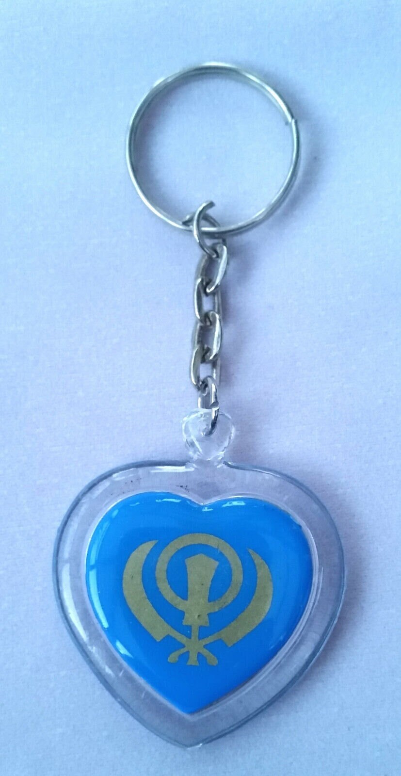 Colourful eik onkar khanda sikh key rings - red blue orange yellow key chains