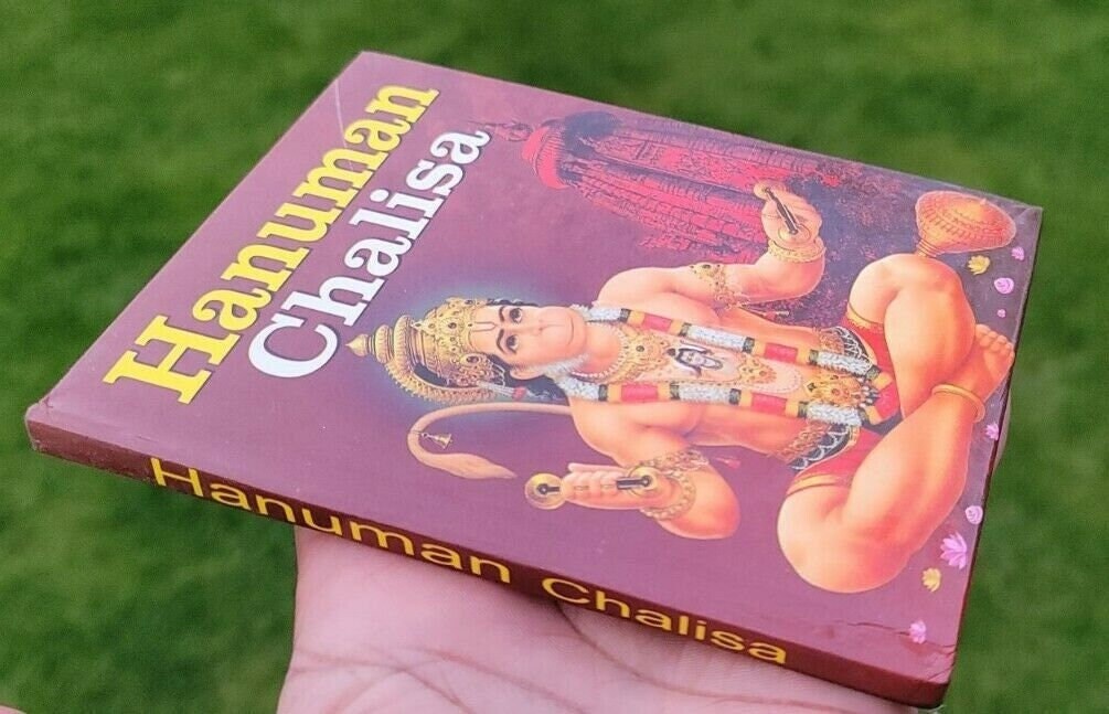 Hindu hanuman chalisa evil eye shield book roman transliteration in english mc