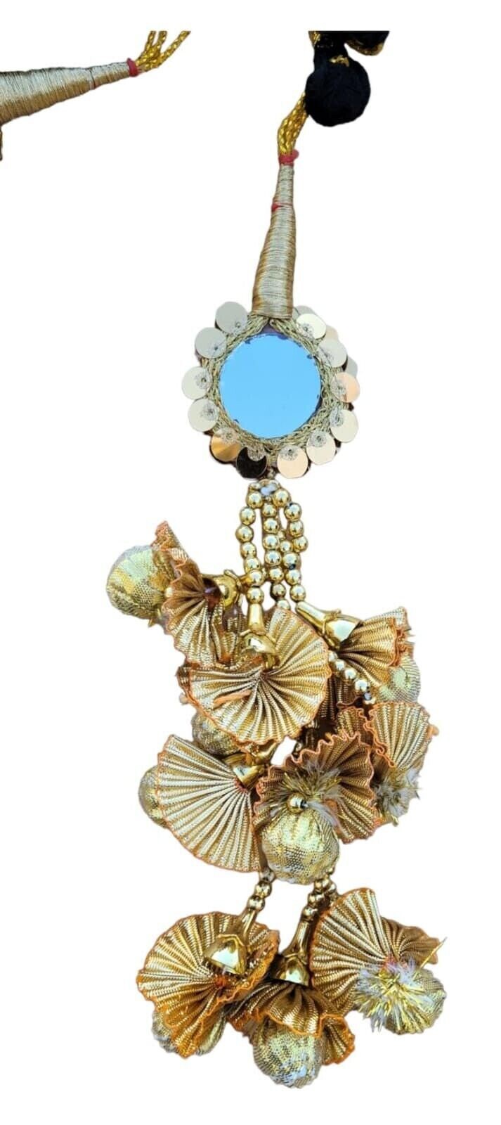 Punjabi Paranda Patiala Bridal Mirror Tassel Hair Braid Bridal Parandi Handmade