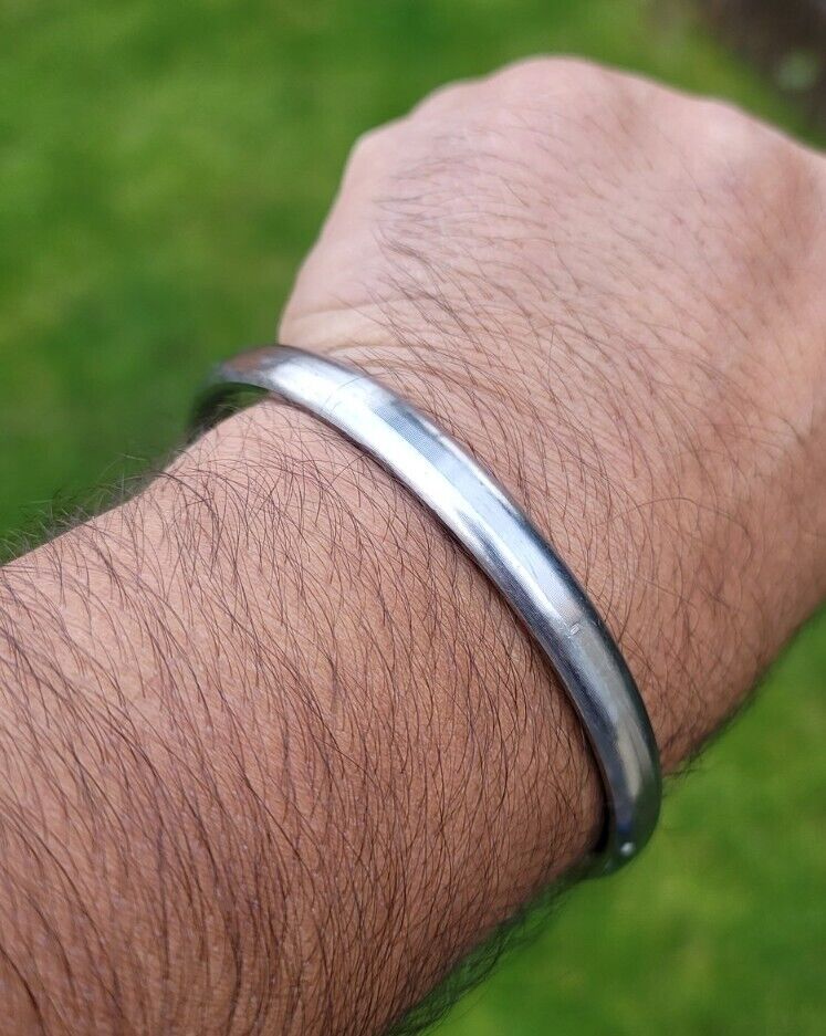 Sarbloh Kara Sikh Kada Kakaar Iron Smooth Karha Singh Warrior Loha Bangle EE17R