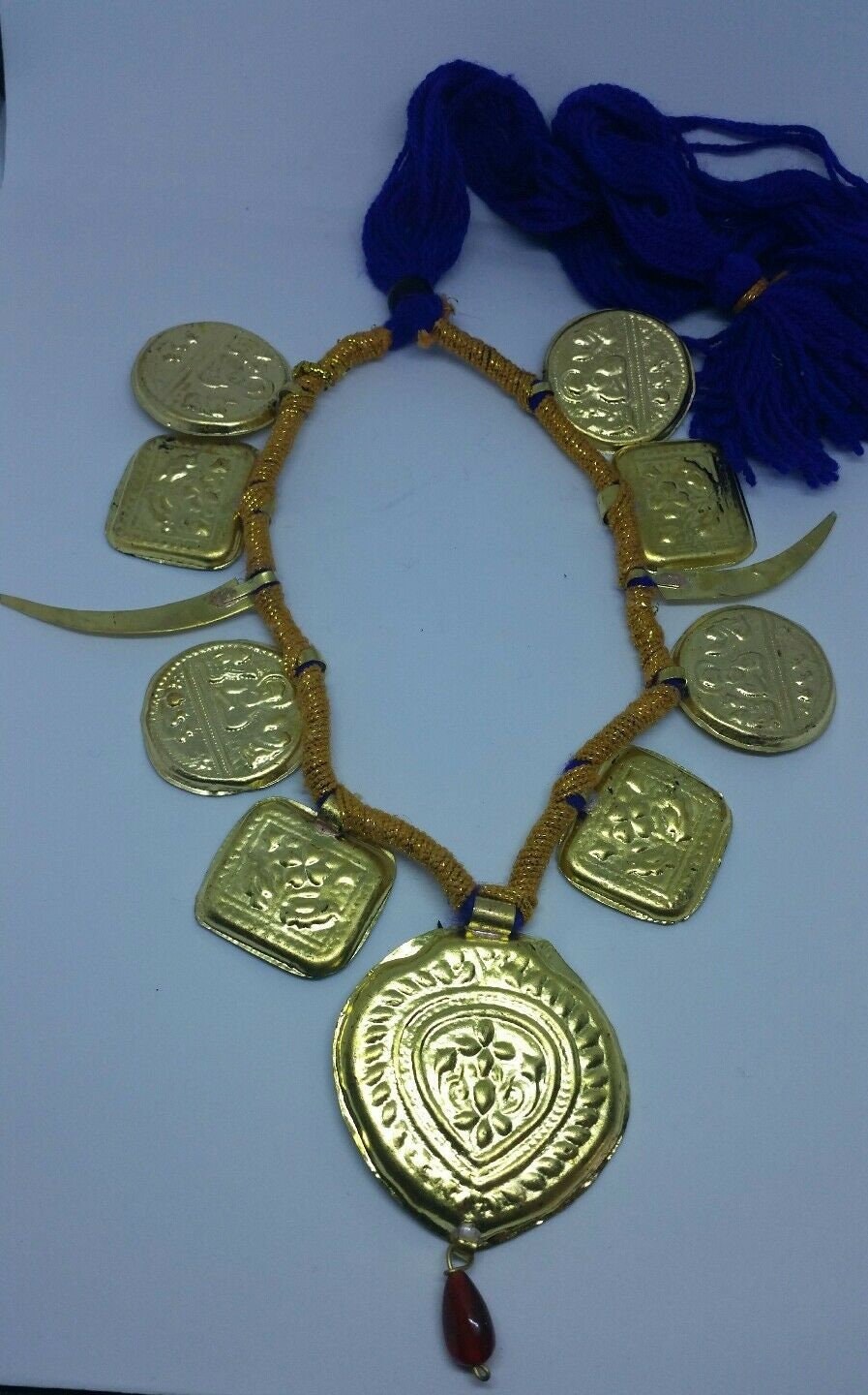 Punjabi Folk Cultural Bhangra Gidha Kaintha Taweets in Purple thread necklace T3