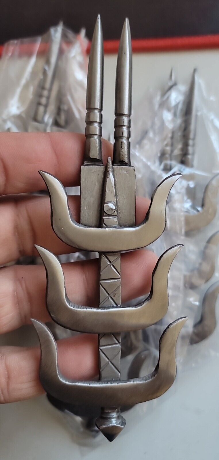 Sarbloh chand tora hand made punjabi sikh singh kaur arrow pin brooch gift bbb7
