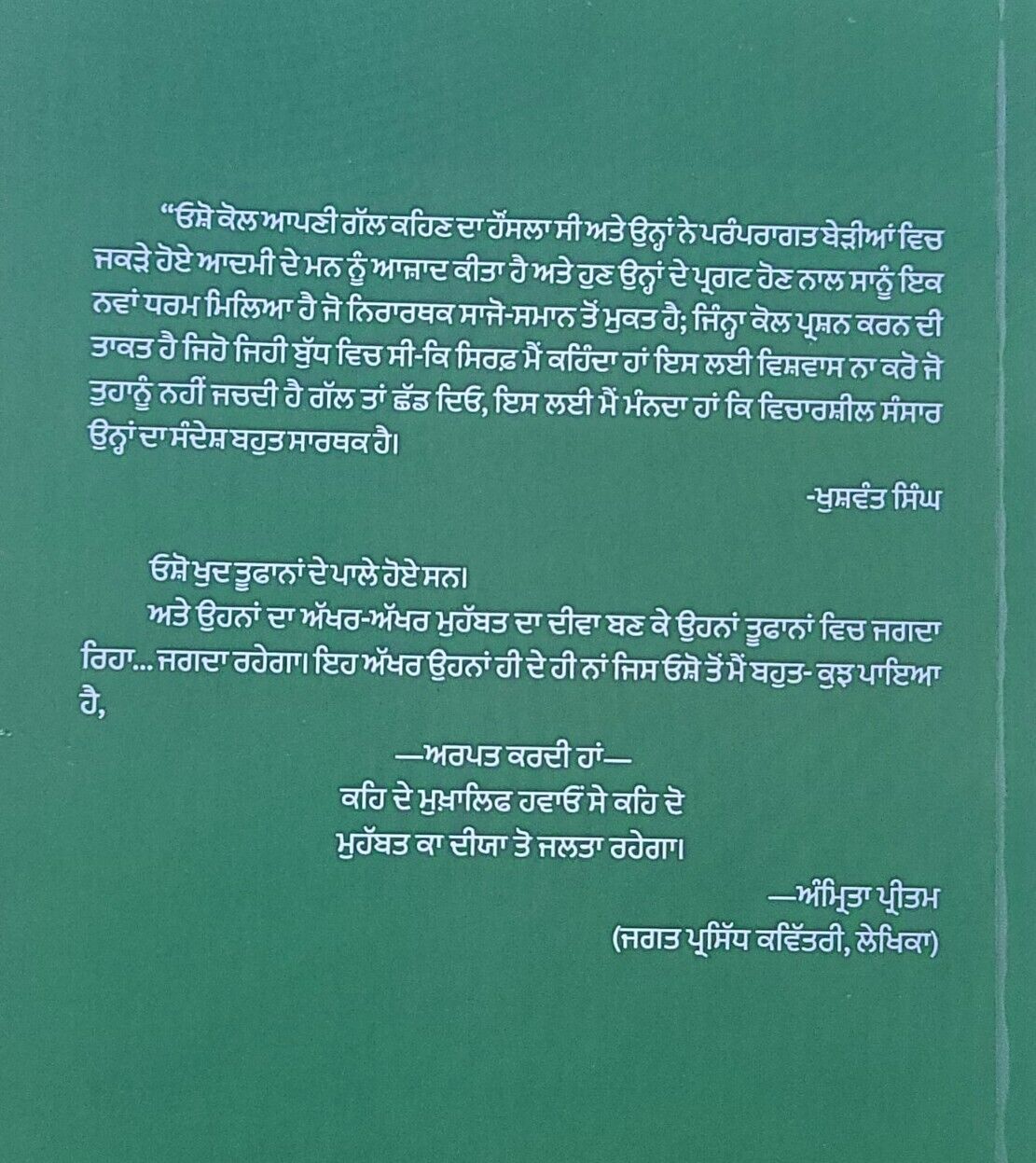 Antaryatra OSHO Rajneesh The Inne Journey Translated Punjabi Literature Book B56