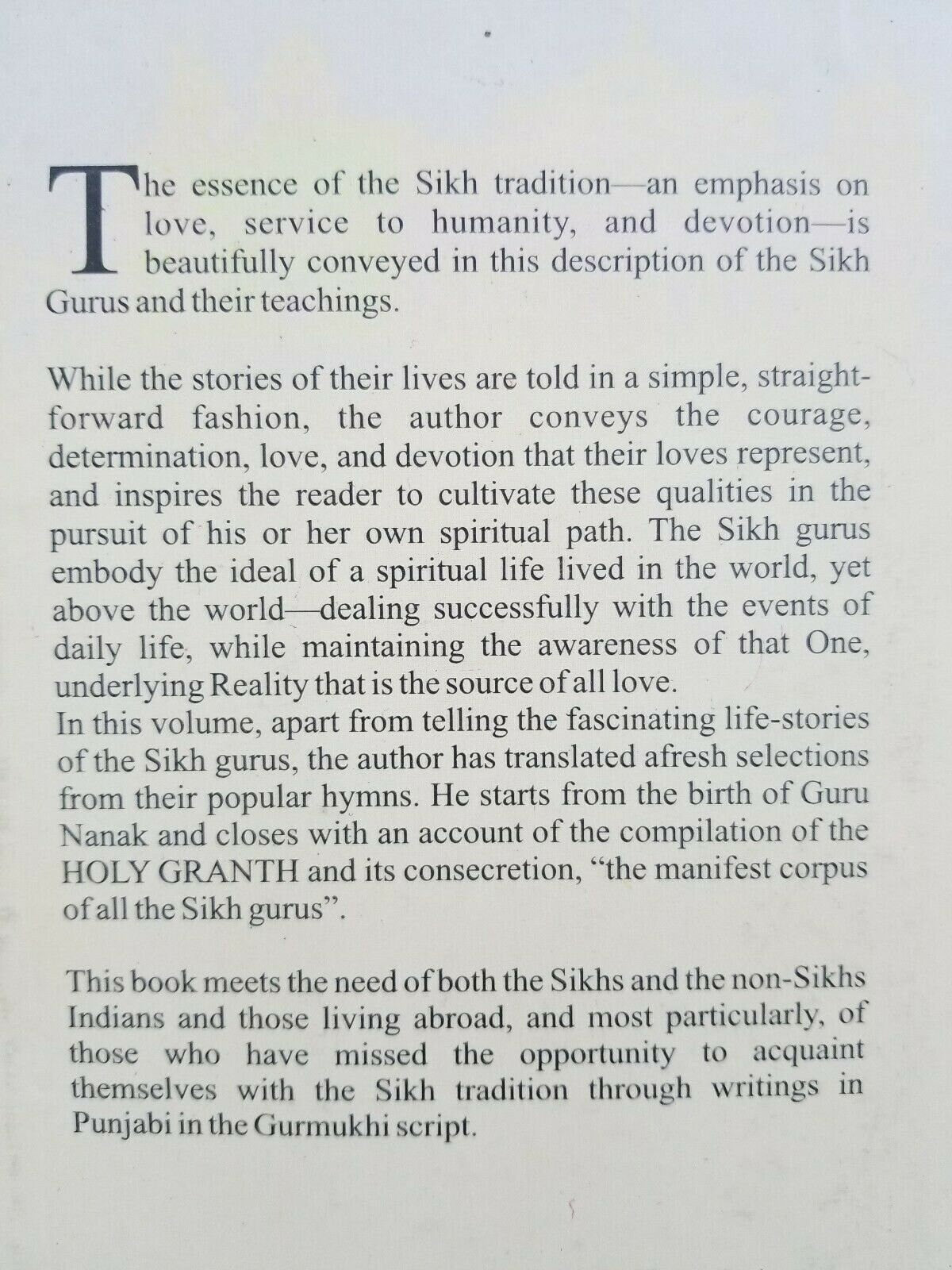 The sikh gurus their lives and teachings paperback book english k s duggal b29