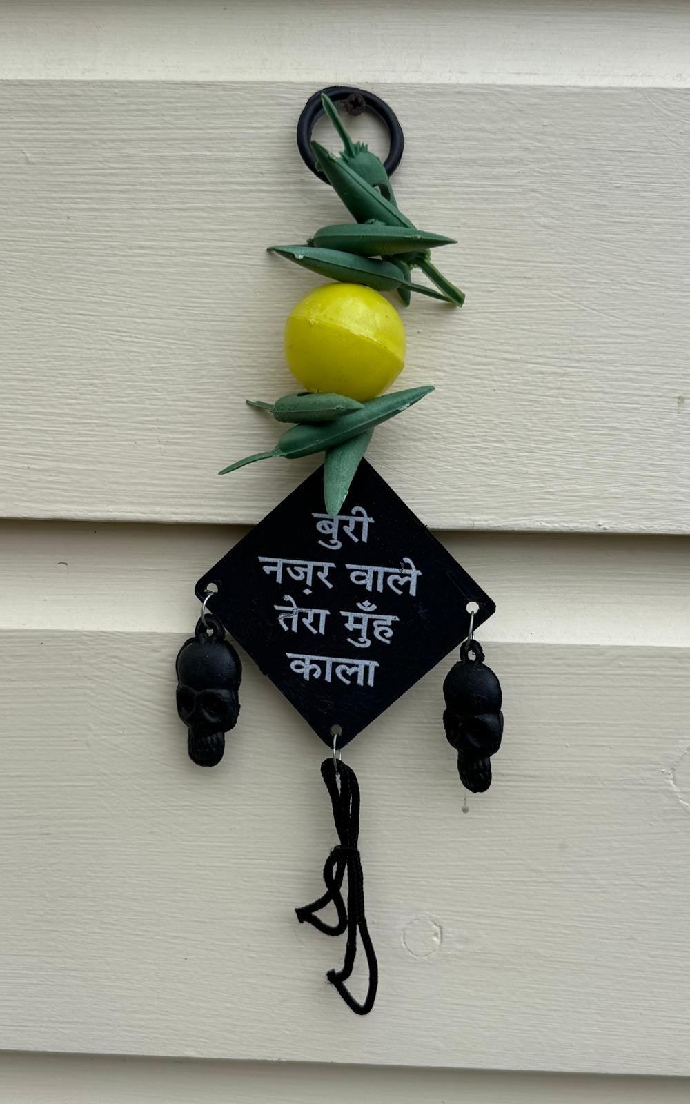 Hindu Nazar Battu Nimbu Mirchi Suraksha Safety Evil Eye Protection Shield TTT8