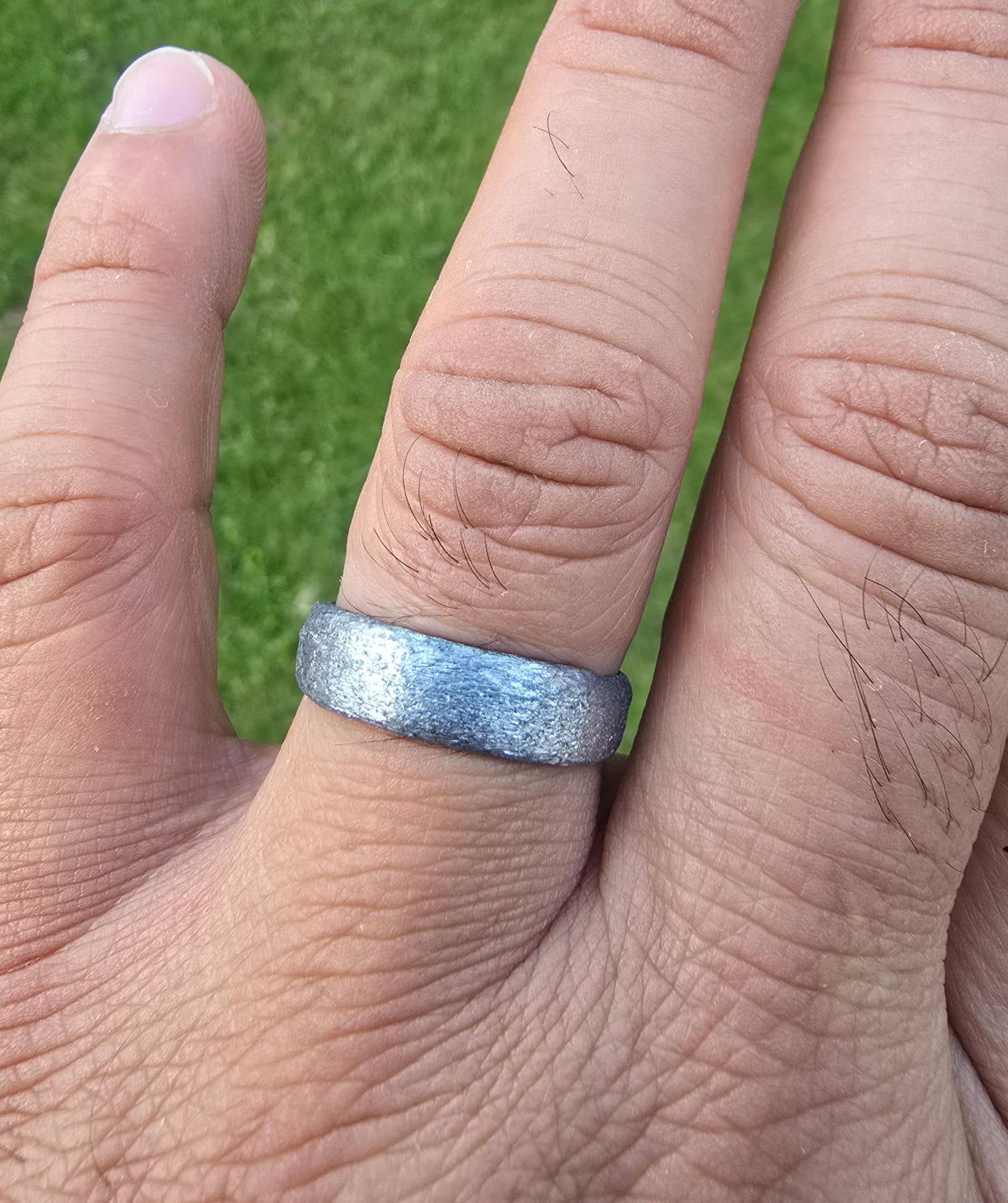 Ranga Limestone Ring (Range ka Challa) – Handmade Astrology Ring A22R Mangal New