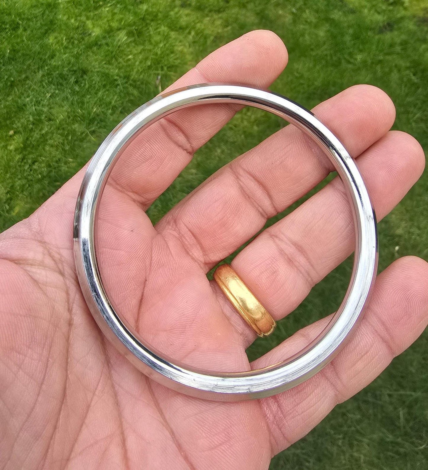 Sikh Kara Stainless Steel Kada Punjabi Khalsa Bangle Collar Edge Bracelet F5R