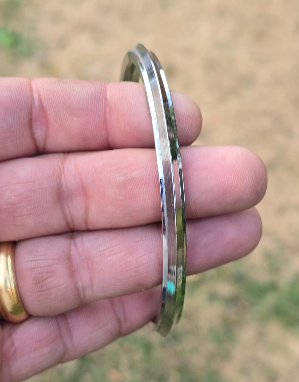 Sikh Kara Stainless Steel Kada Punjabi Khalsa Bangle Collar Edge Bracelet F5R Unisex Karha