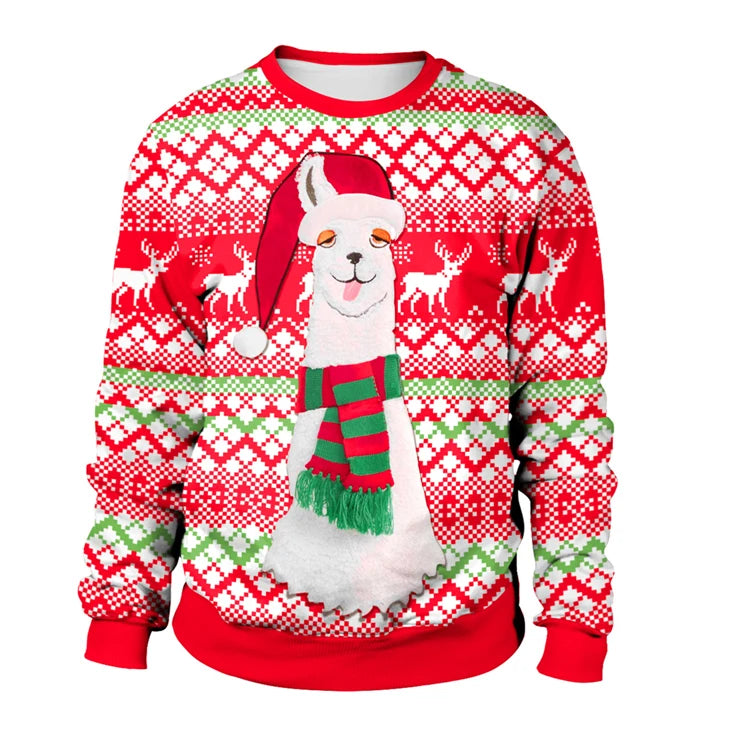 2025 Ugly Christmas Sweater For gift Santa Elf Funny Pullover Womens Mens Jerseys Party Birthday SnowmanXmas Sweatshirt