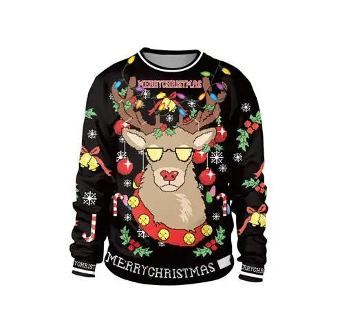 2025 Ugly Christmas Sweater For gift Santa Elf Funny Pullover Womens Mens Jerseys Party Birthday SnowmanXmas Sweatshirt