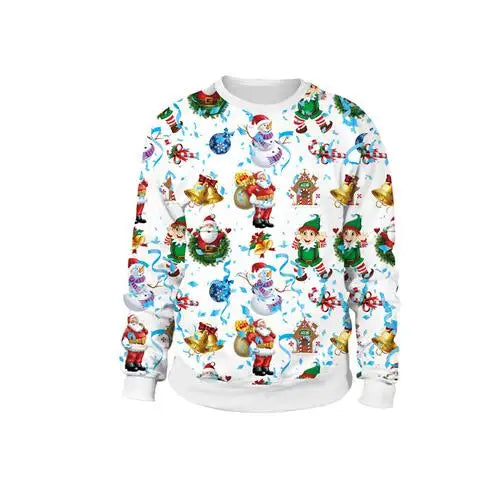 2025 Ugly Christmas Sweater For gift Santa Elf Funny Pullover Womens Mens Jerseys Party Birthday SnowmanXmas Sweatshirt