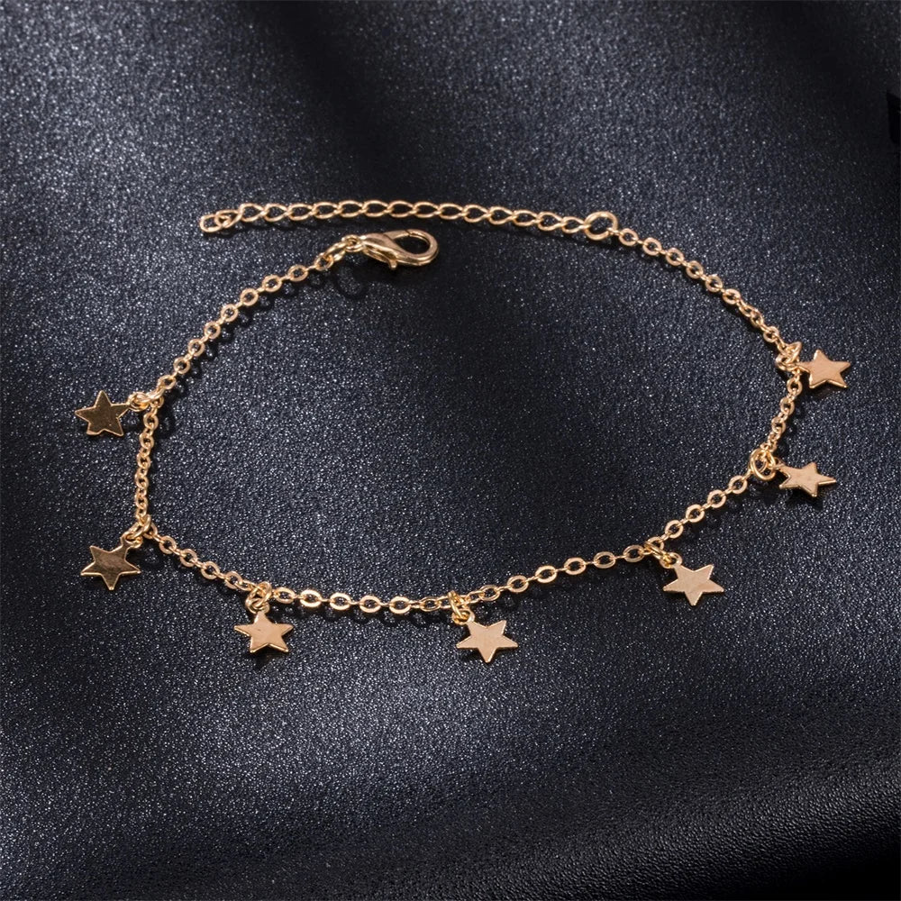 Vienkim Star Pendant Anklet Foot Chain Summer Yoga Beach Leg Bracelet Charm Anklets Jewelry Gift