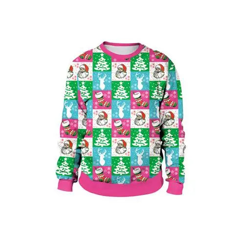 2025 Ugly Christmas Sweater For gift Santa Elf Funny Pullover Womens Mens Jerseys Party Birthday SnowmanXmas Sweatshirt