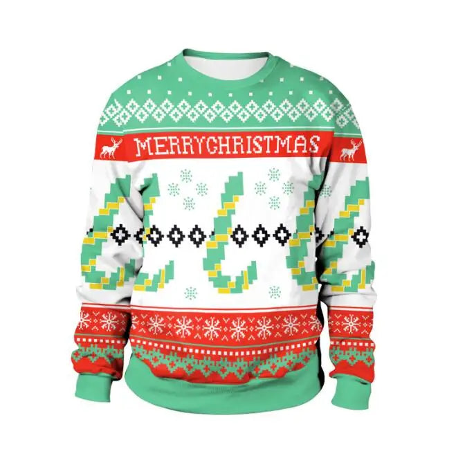 2025 Ugly Christmas Sweater For gift Santa Elf Funny Pullover Womens Mens Jerseys Party Birthday SnowmanXmas Sweatshirt