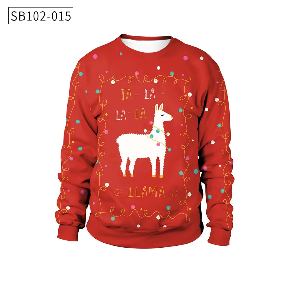 2025 Ugly Christmas Sweater For gift Santa Elf Funny Pullover Womens Mens Jerseys Party Birthday SnowmanXmas Sweatshirt