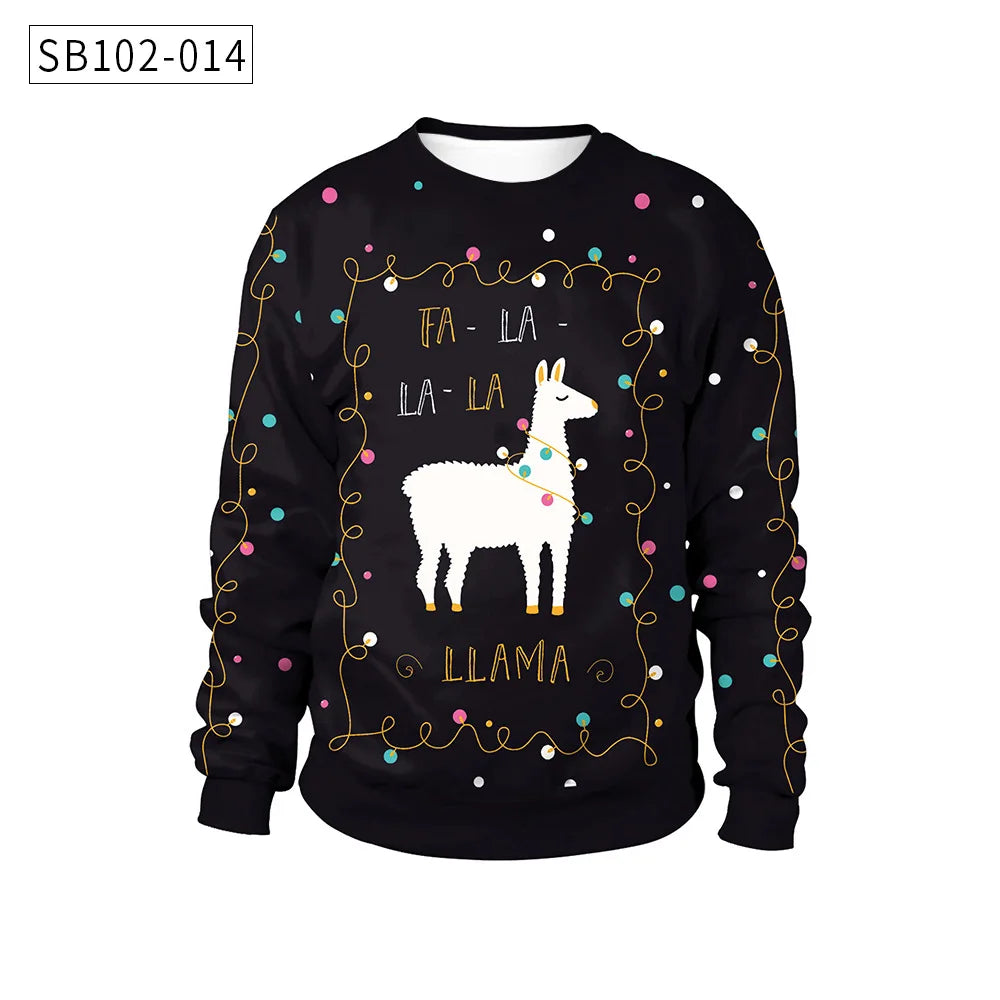2025 Ugly Christmas Sweater For gift Santa Elf Funny Pullover Womens Mens Jerseys Party Birthday SnowmanXmas Sweatshirt