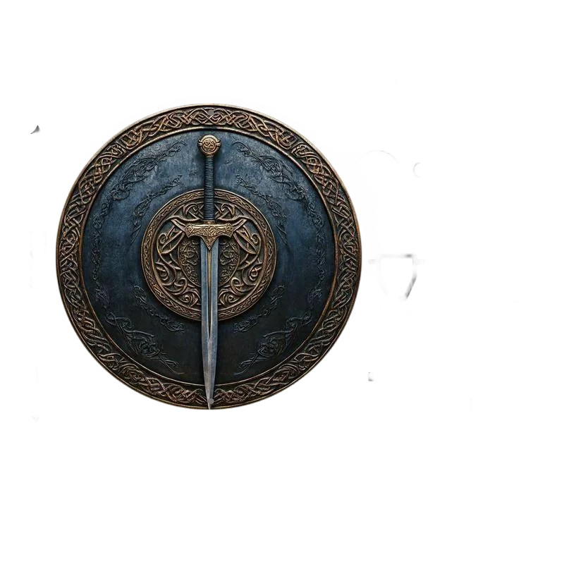1 Piece 2D Sword Pattern Wooden Disc Sign Design 8 inch Suitable for Home Cafe Bar Garden Decoration Wall Plaque Indoor