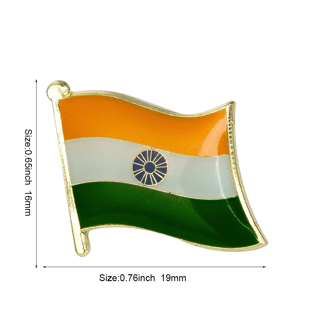 India Flag Laple Pin Badge Brooch
