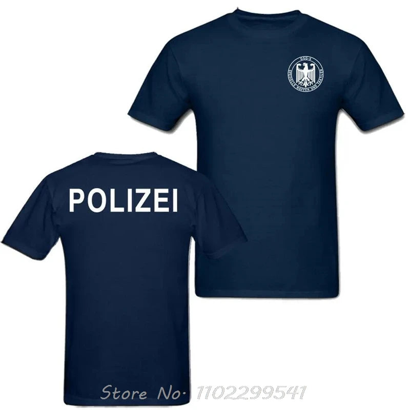 Unit Polizei Men Germany GSG 9 Counter Terrorism Special t-shirt Men Clothing Graphic T Shirt Harajuku Oversized Cotton Tees