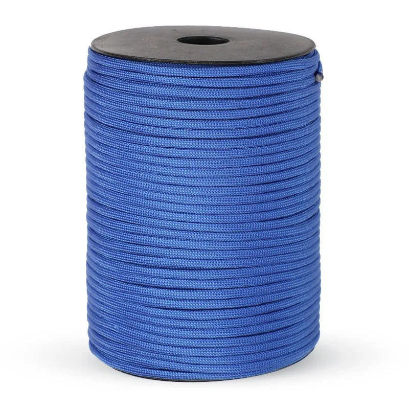 100M 550 Military Standard 9-Core Paracord Rope 4mm Outdoor Parachute Cord Survival Umbrella Tent Lanyard Strap