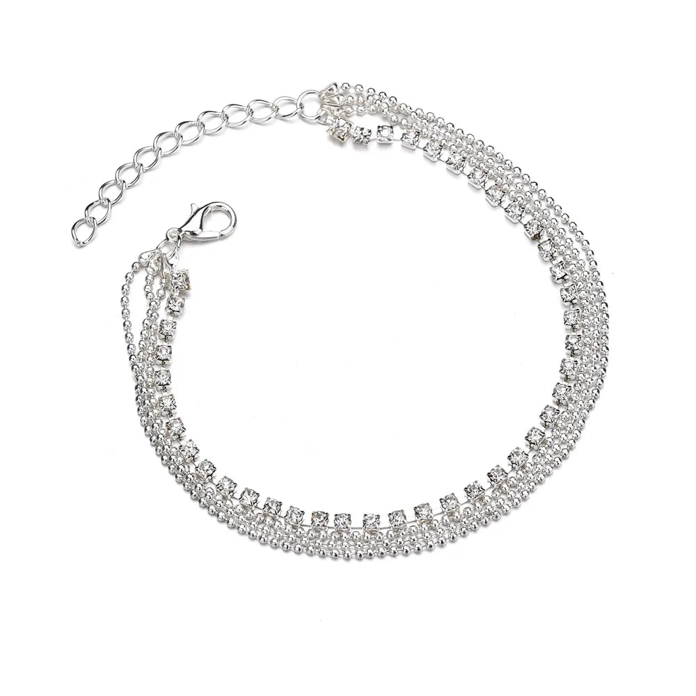 Vintage Star Elephant Bracelet For Women Boho Pendent Double Layer Anklet Bohemian Foot Jewelry Gift Drop Shipping