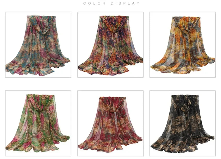 180cm*90cm Vintage Bali Yarn Scarf Mosaic Geometric Print ShawlSunscreen Head Wrap Outdoor Windproof Beach Towel