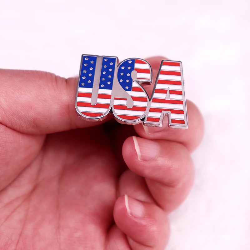 USA Enamel Pin Brooch Awareness Jewelry Backpack Decorate
