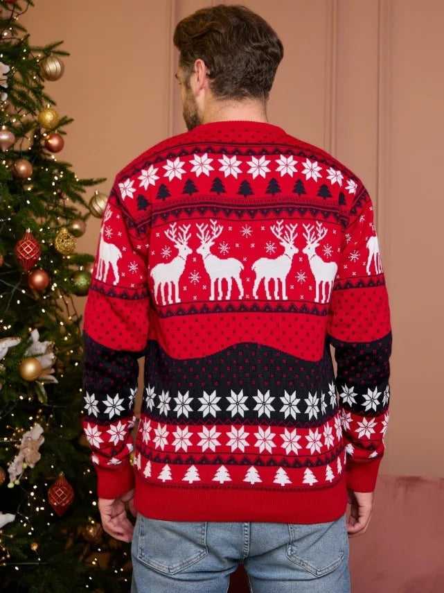 2025 New Women Men Kids Christmas Sweaters Casual Soft Jumpers Warm Thicken Matching Outfits Pullover Knitwear Xmas Family Look
