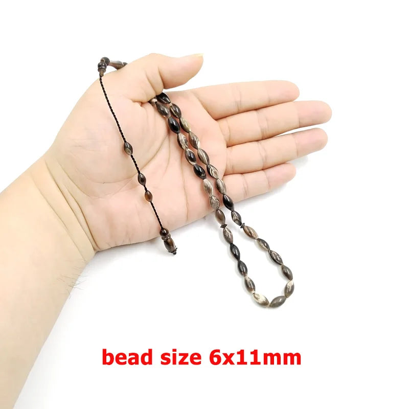 Tasbih Natural Ibex horns 33 prayer beads Rare materials Muslim misbaha arabic fashion ramadan Eid gift bracelet
