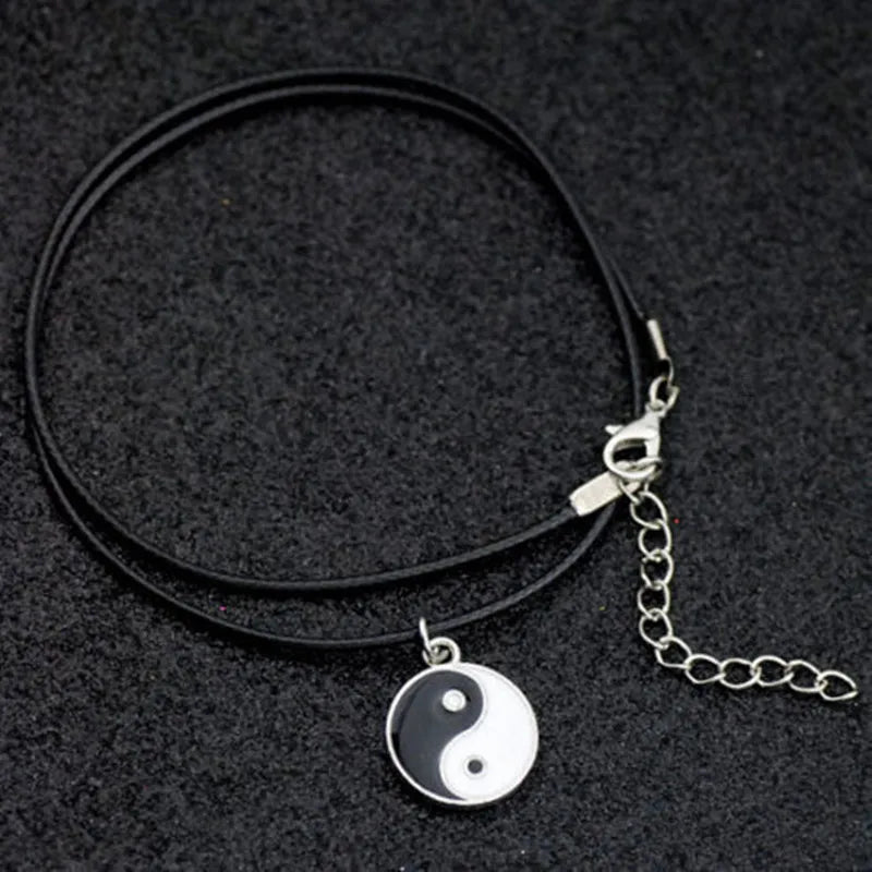 10pcs/lot Men Women's Fashion Alloy Tai Chi Gossip Pendants Yin Yang Charms Necklaces Jewelry Whoesale