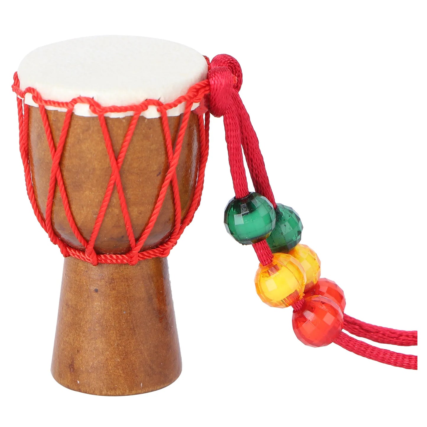 1pc African Drum Necklace Handmade Wood Drum decorative Necklace African Hand Drum Pendant Authentic Musical Instrument Necklace