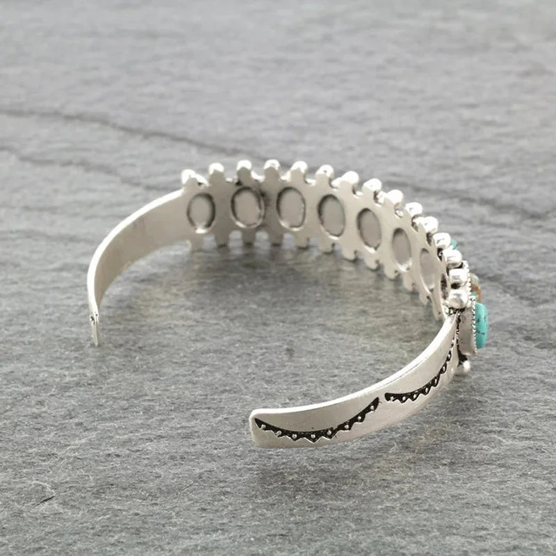 Vintage Tibet Turquoise Bracelet for Women Men Bangles Bracelets Bohemian Ethnic Gypsy Indian Afghan Turkish Jewelry