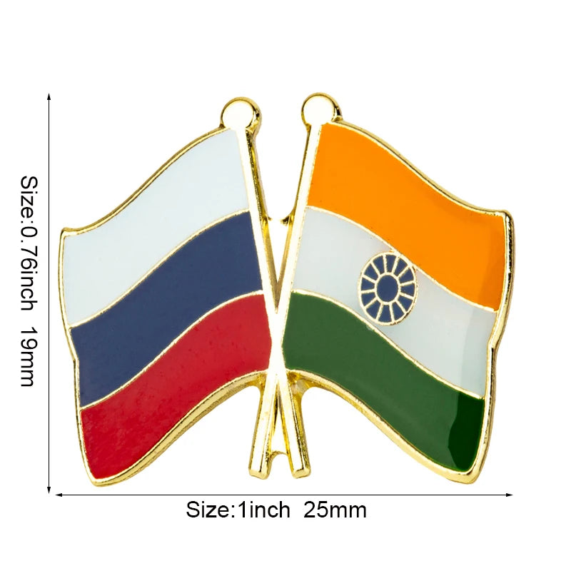 India Flag Laple Pin Badge Brooch
