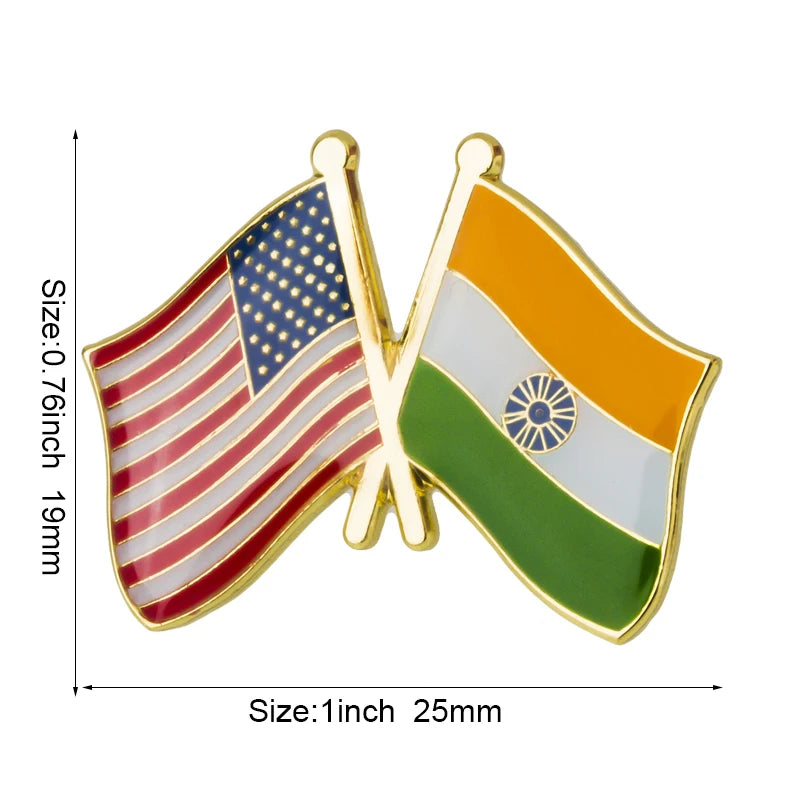 India Flag Laple Pin Badge Brooch