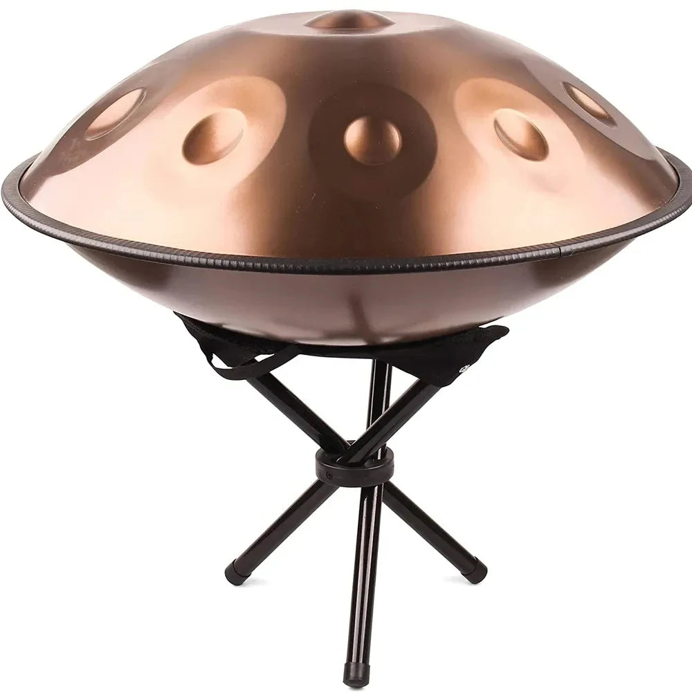 432Hz/440Hz Gold Handpan Drum with Steel Tongue for Yoga,Meditation Instrument,Beginner,Tambor Gift, 22 inch,9, 10,12,14,17notes