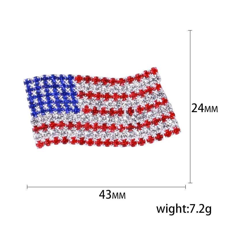 Enamel Statue of Liberty Brooches for Women Unisex Rhinestone American Flag Pins Banquet Party Backpack Gifts Jewelry Accessorie