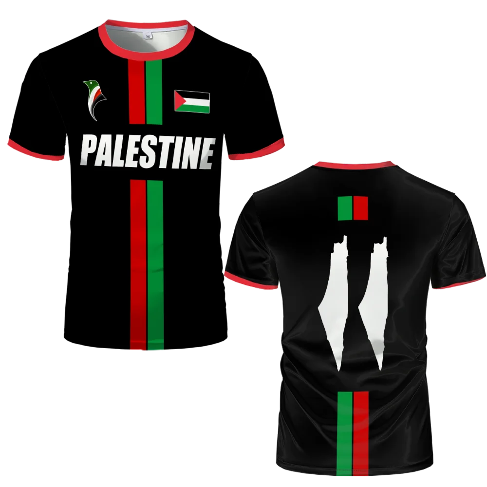 2025 New Palestine Football T-shirts Summer Men's And Women Palestinian Jersey Gaza Kid's Tees Gifts Wholesale Unisex T Shirt