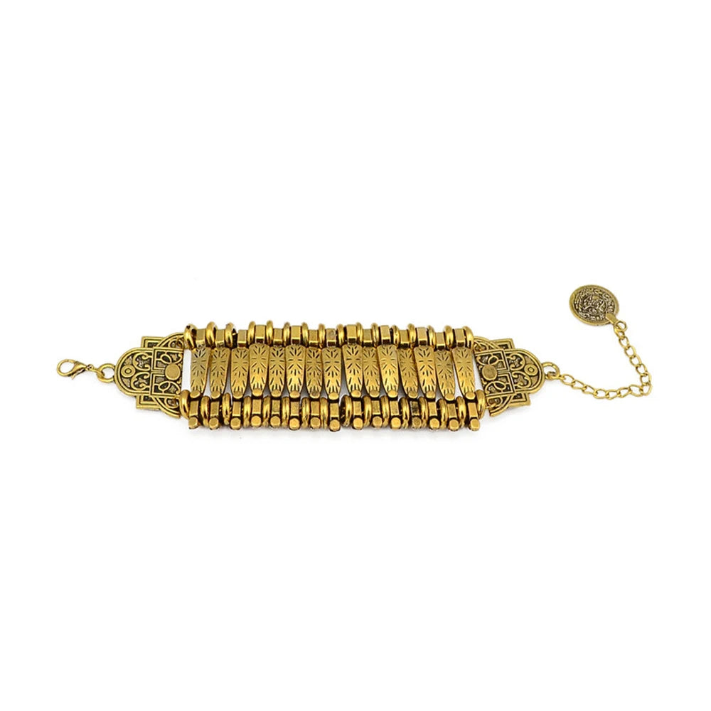 Vintage Silvery Golden Coins Bracelet for Women Men Boho Hippie Beach Party Afghan Turkish Marseille Ethnic Bracelets Jewelry