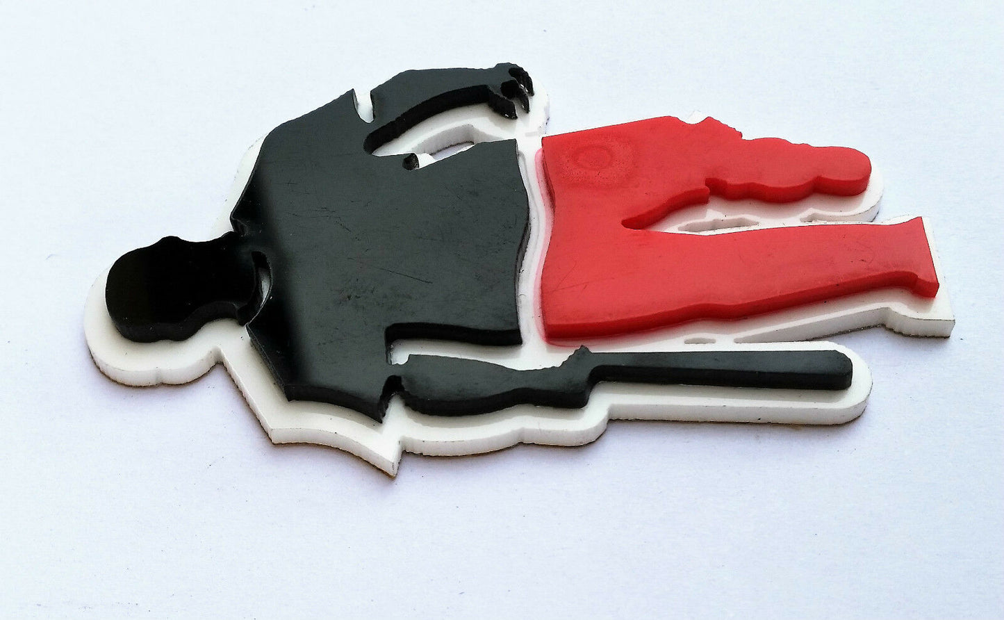 Punjabi Gangster with Baseball Bat RED Trousers ACRYLIC Adhesive Back Sticker