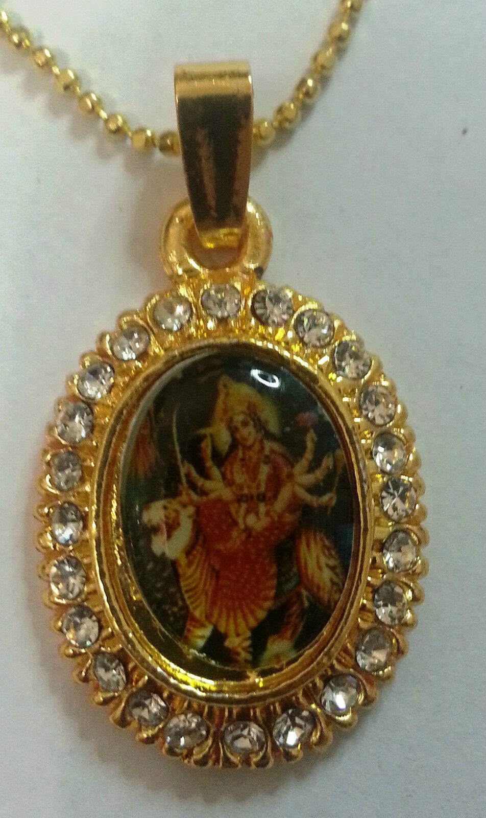Small Gold Plated Hindu Religious Pendants - Shivji Mahadev Jai Maa Sherawali