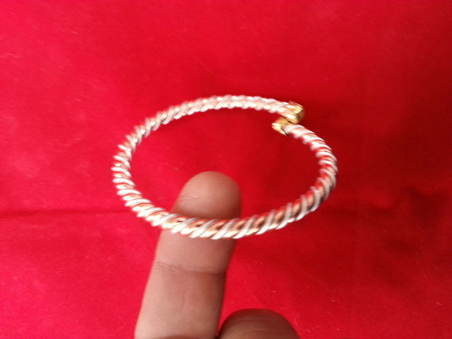 Asht Dhatu Kara Bangle Copper Adjustable Twisted Rope Style Hindu Sikh healing